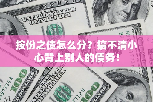 武汉按份之债怎么分?搞不清小心背上别人的债务! 武汉按份之债怎么分?搞不清小心背上别人的债务!
